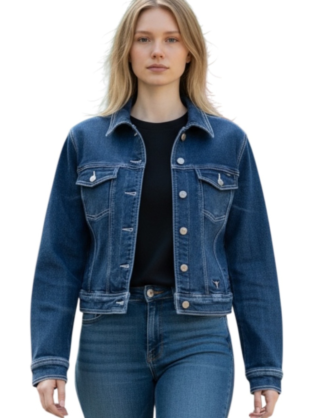 Sergio Valente Dark Blue Denim Jean Jacket